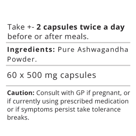 Ashwagandha Capsules (100% Pure & Highest Quality)