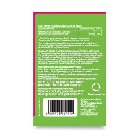 VITATECH Magnesium Glycinate 30 Veggie Capsules